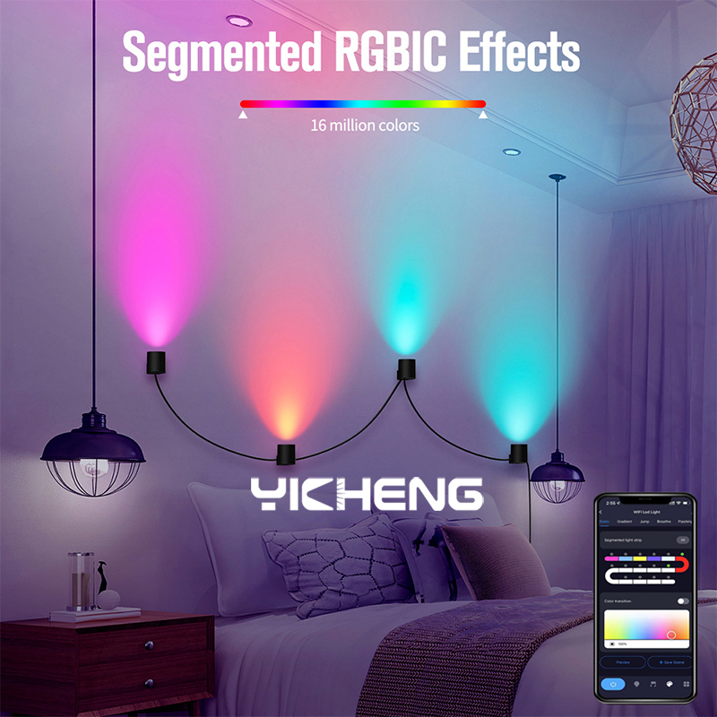 RGBIC 스마트 벽 램프 투야 앱 LED 스포트라이트 - Home Decor App Free 리뷰 및 가격