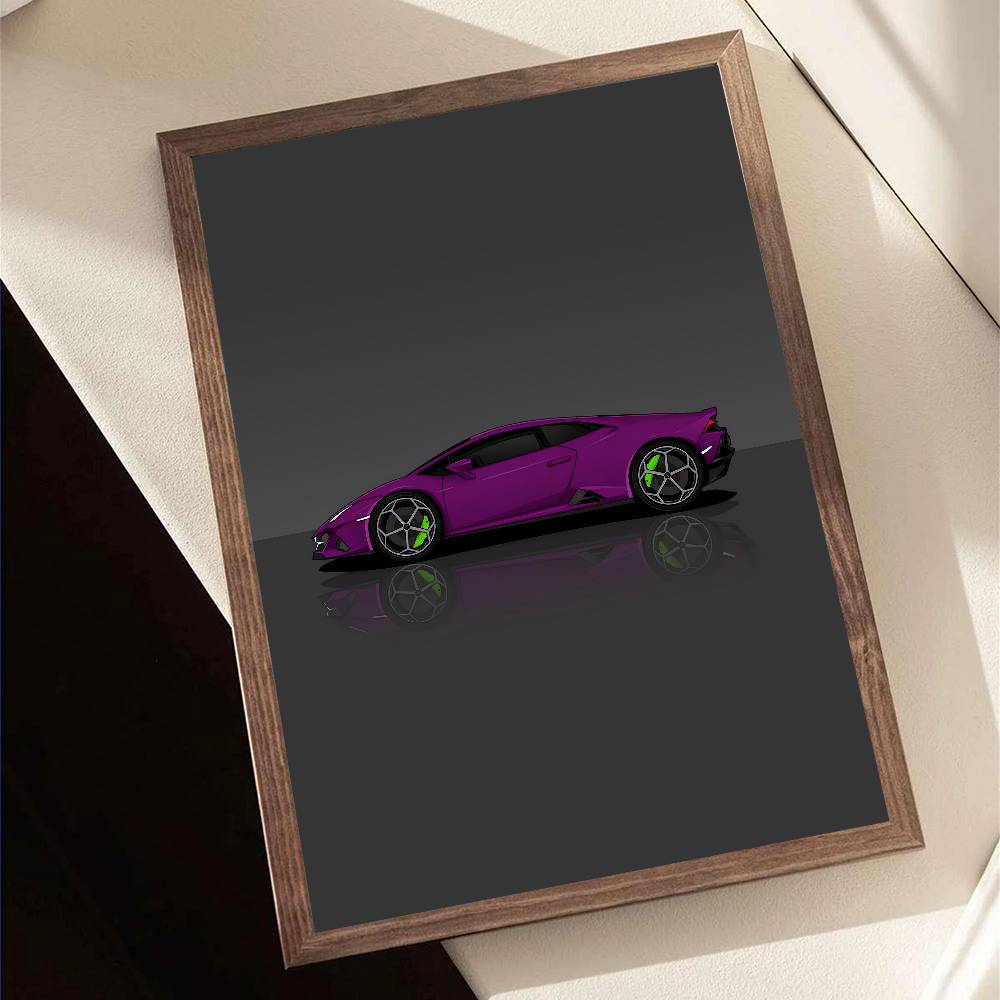 멋진 스포츠 SUV 자동차 종이 포스터 플랫 벡터 레이 - Home Decor Vector 리뷰 및 가격