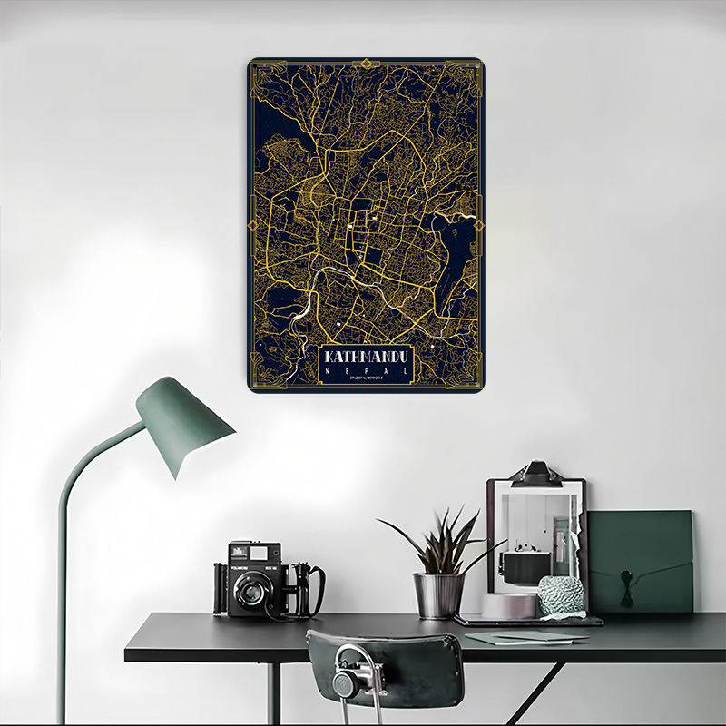 카트만두 도시 지도 골드 3D 텍스처 프린트 포스터 맞 - Home Decor Kathmandu 리뷰 및 가격