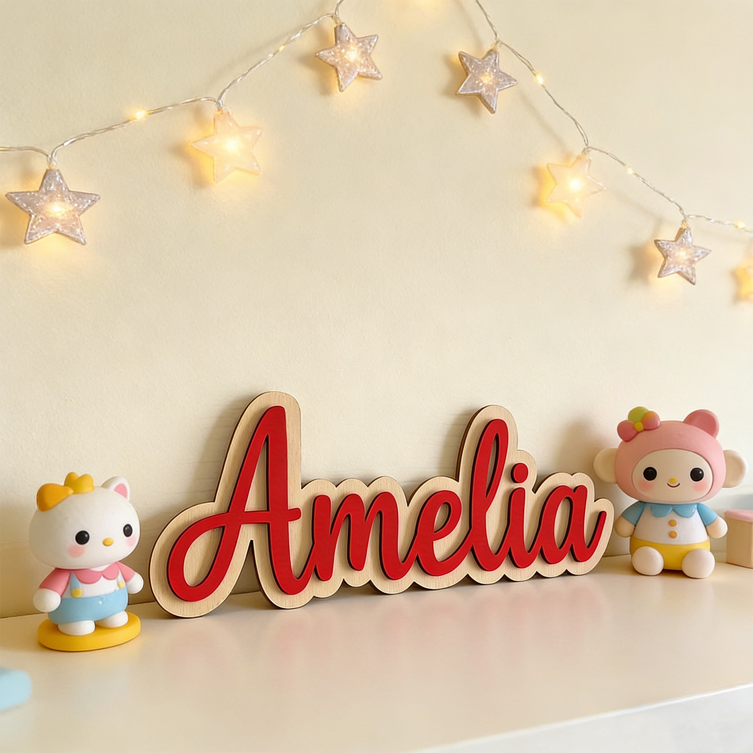 1개 맞춤형 이중층 목재 성 이름표, 맞춤형 선물, 어 - Home Decor Names 리뷰 및 가격