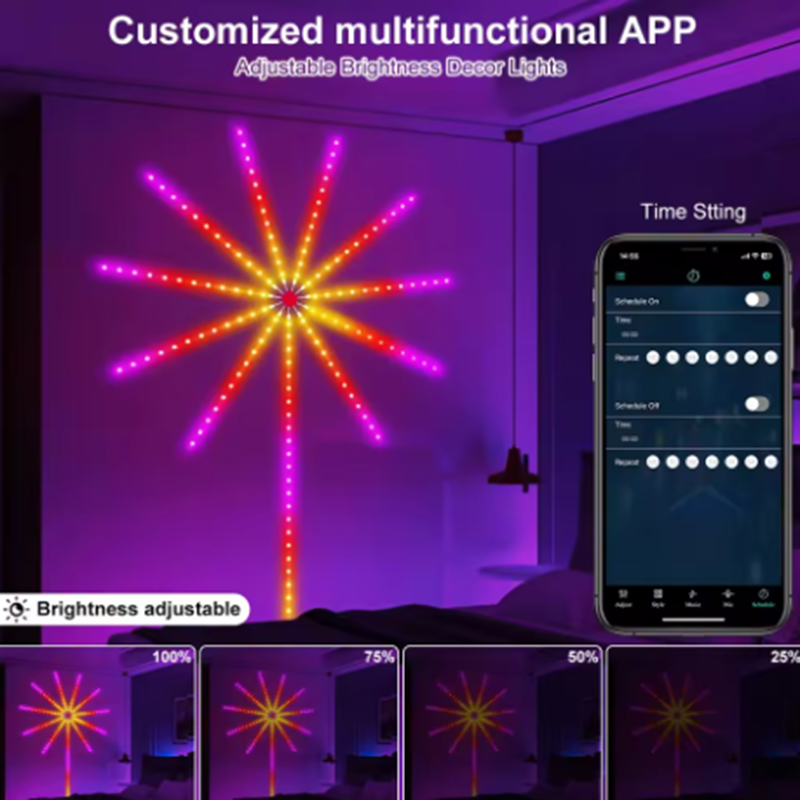새로운 DC5V USB RGBIC 불꽃놀이 네온 LED - Home Decor App Free 리뷰 및 가격