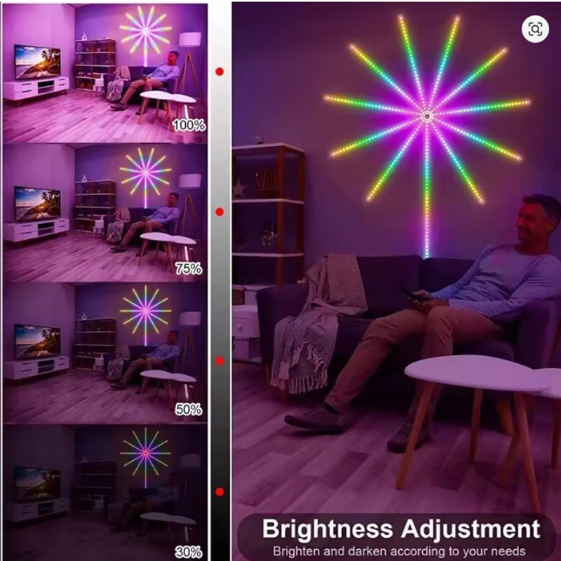 새로운 DC5V USB RGBIC 불꽃놀이 네온 LED - Home Decor App Free 리뷰 및 가격