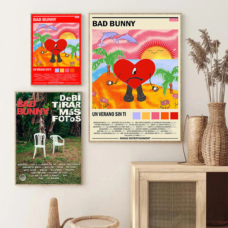 배드 버니 힙합 랩 음악 앨범 커버 포스터 프린트 벽  - Home Decor Essentials 리뷰 및 가격