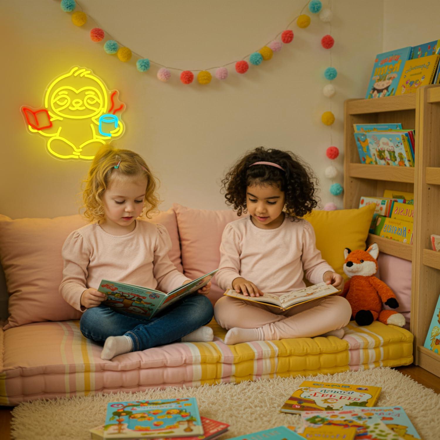 나무늘보 네온사인 USB 디밍 가능 LED 조명 침실  - Home Decor Gift 리뷰 및 가격