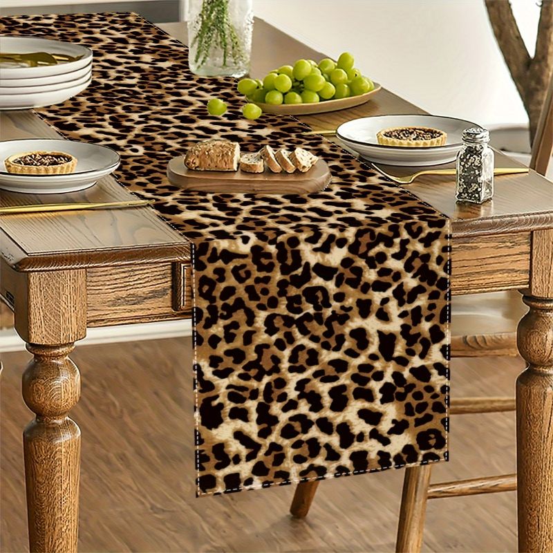 비카마 라이트 럭셔리 레오파드 패턴 테이블 러너 플레이 - Linen Table Runner 리뷰 및 가격