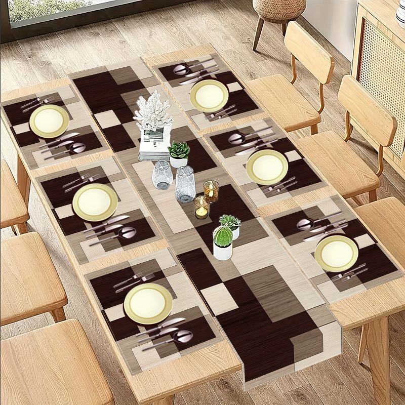 VIKAMA 마이야르 기하학적 스타일 테이블 러너 플레 - Linen Table Runner 리뷰 및 가격