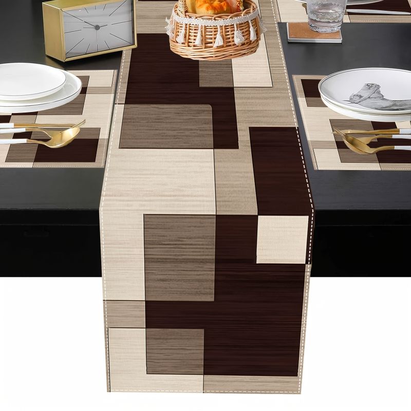 VIKAMA 마이야르 기하학적 스타일 테이블 러너 플레 - Linen Table Runner 리뷰 및 가격