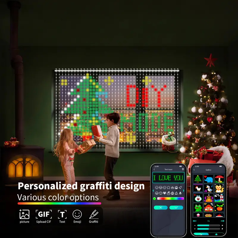 스마트 RGB 픽셀 커튼 조명 블루투스 앱 제어 DIY - Home Decor App Free 리뷰 및 가격