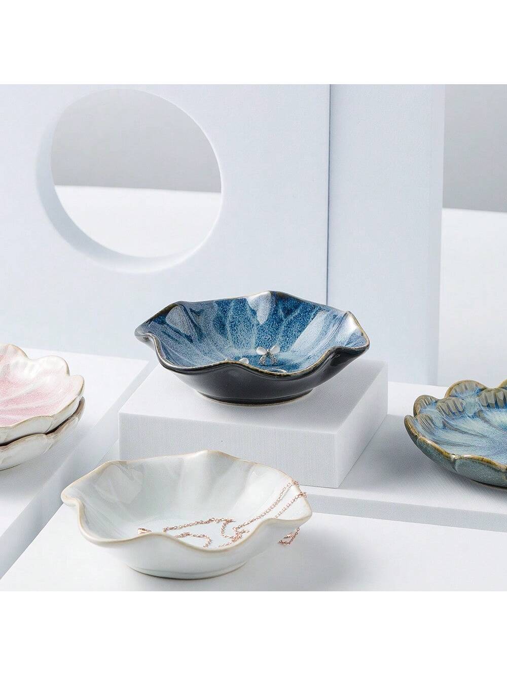 1개 세라믹 꽃잎 모양의 보석 트레이, 심플한 불규칙한 - Ceramic Trinket Dish 리뷰 및 가격