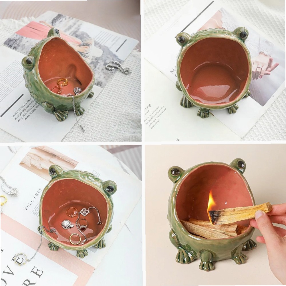 세라믹 개구리 보석 접시 큰 입 모양 반지 홀더 귀여운 - Ceramic Trinket Dish 리뷰 및 가격