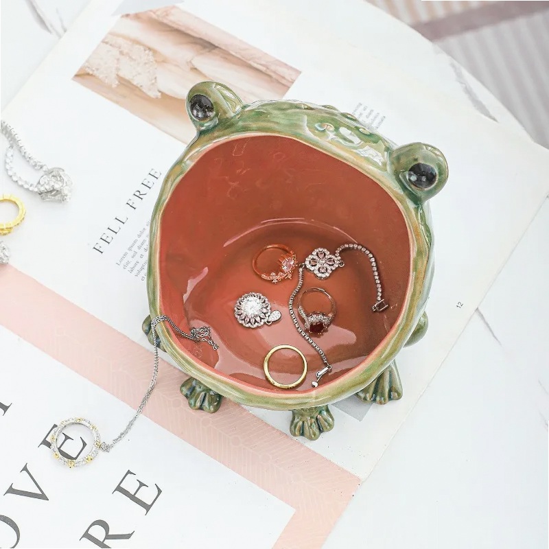 세라믹 개구리 보석 접시 큰 입 모양 반지 홀더 귀여운 - Ceramic Trinket Dish 리뷰 및 가격