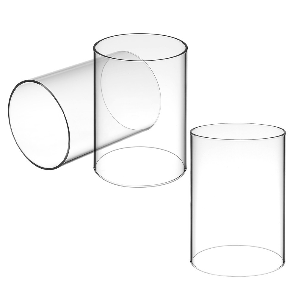 3개의 우아한 투명 유리 커버 원통형 방풍 슬리브 (테 - Home Decor Glass 리뷰 및 가격