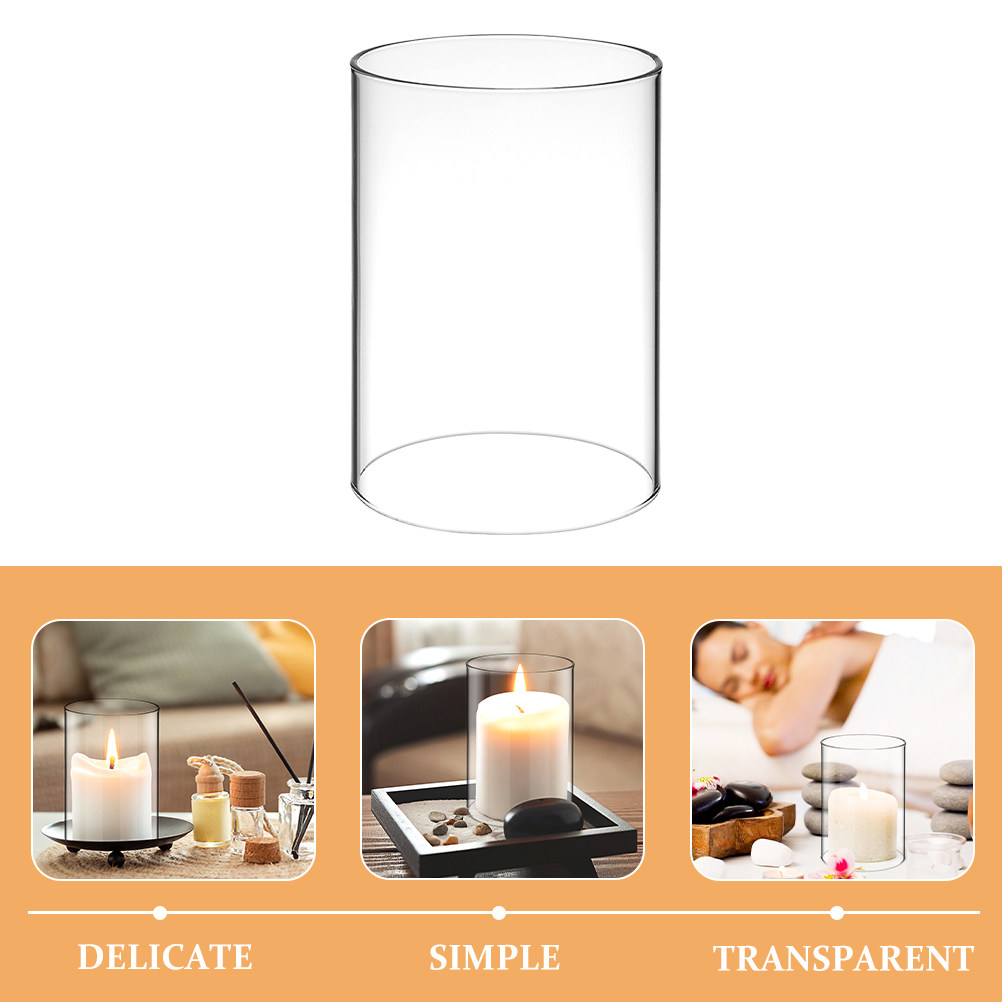 3개의 우아한 투명 유리 커버 원통형 방풍 슬리브 (테 - Home Decor Glass 리뷰 및 가격