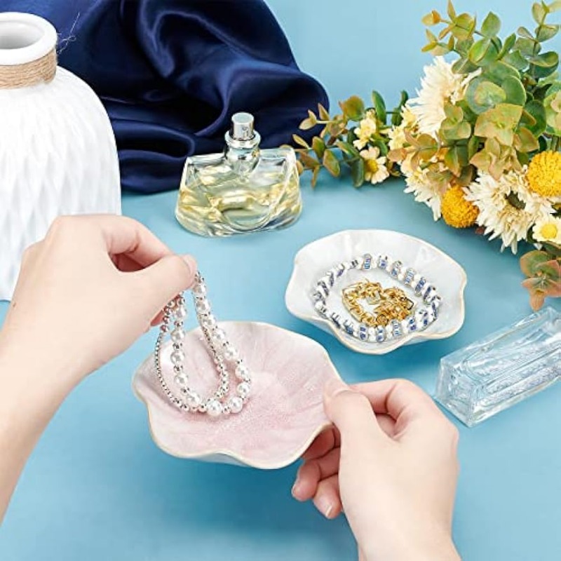 꽃 보석 트레이, 반지 접시 악세사리 트레이 꽃 보석  - Ceramic Trinket Dish 리뷰 및 가격