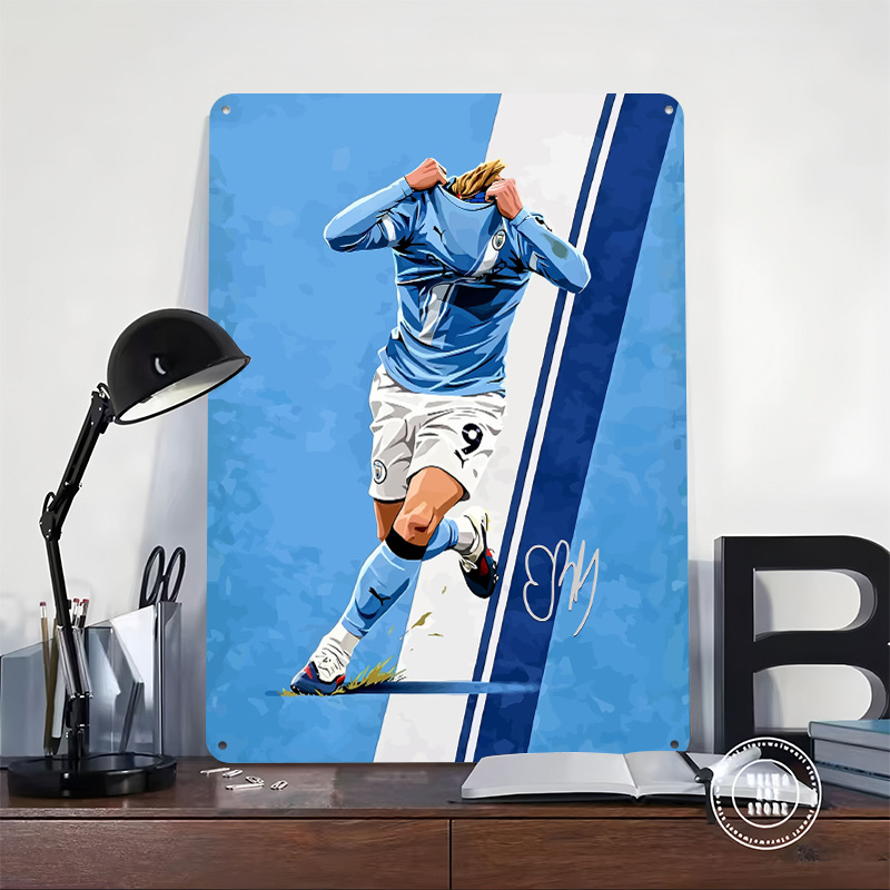 Haaland9 축구 벡터 인쇄 포스터 맞춤형 레트로  - Home Decor Vector 리뷰 및 가격