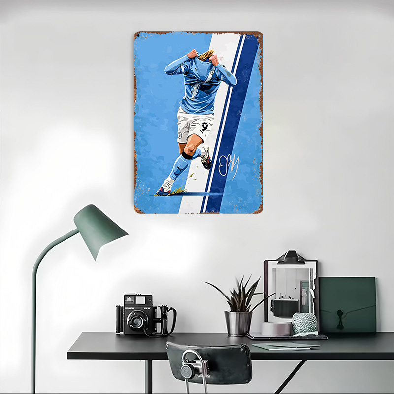 Haaland9 축구 벡터 인쇄 포스터 맞춤형 레트로  - Home Decor Vector 리뷰 및 가격