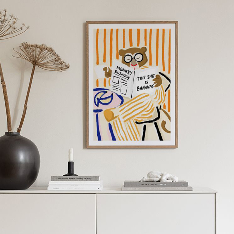 프레임리스 곰 추상 라인 무지개 보헤미안 아트 포스터  - Home Decor Pt 리뷰 및 가격