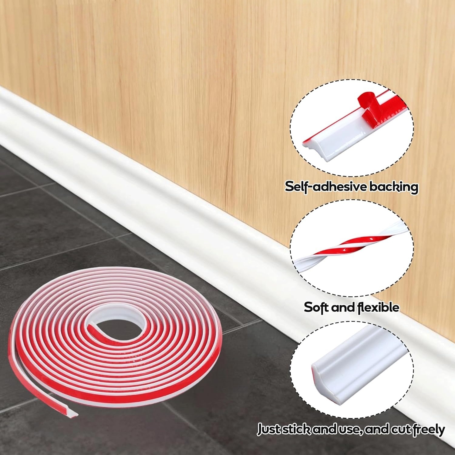 1개입 자가 접착식 TPE 소재 벽 틈새 장식 라인 베 - Home Decor Wall Molding 리뷰 및 가격