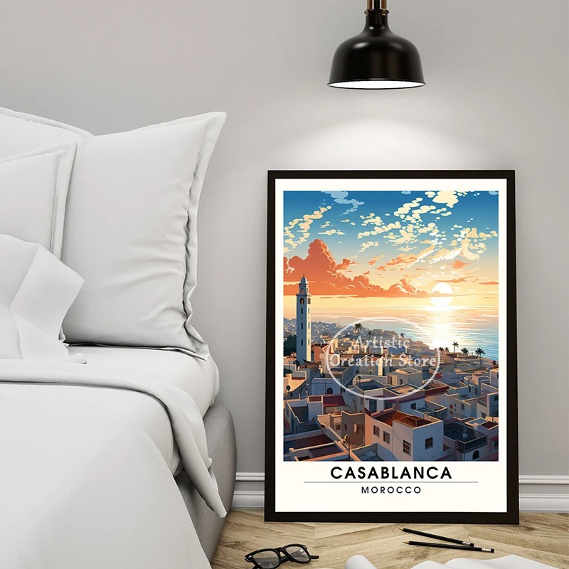 모로코 여행 인쇄 여행의 인상 알제리 마라케시 캔버스  - Home Decor Canada 리뷰 및 가격