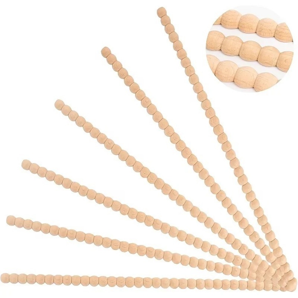8Pcs 나무 장식용 구슬 장식 목재 트림1.1x0.5 - Home Decor Wall Molding 리뷰 및 가격