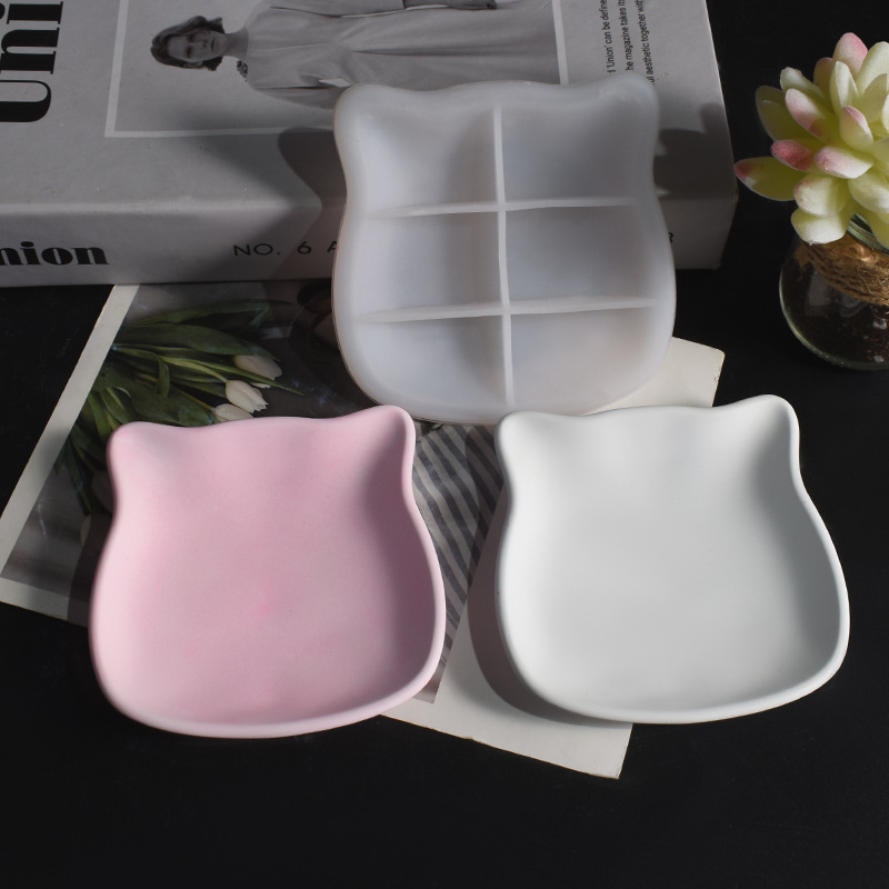 석고 고양이 접시 금형 새끼 고양이 트레이 고양이 귀  - Ceramic Trinket Dish 리뷰 및 가격