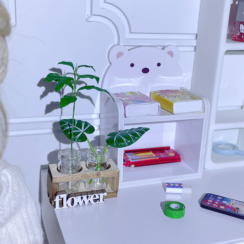 1세트 1:12 인형집 미니어처 수경재배 나무 꽃꽂이  - Home Decor Glass 리뷰 및 가격