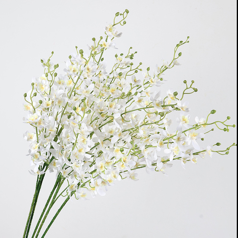 104CM 5 갈래 인공 나비 난초 홈 장식 실크 꽃  - Home Decor Yellow 리뷰 및 가격