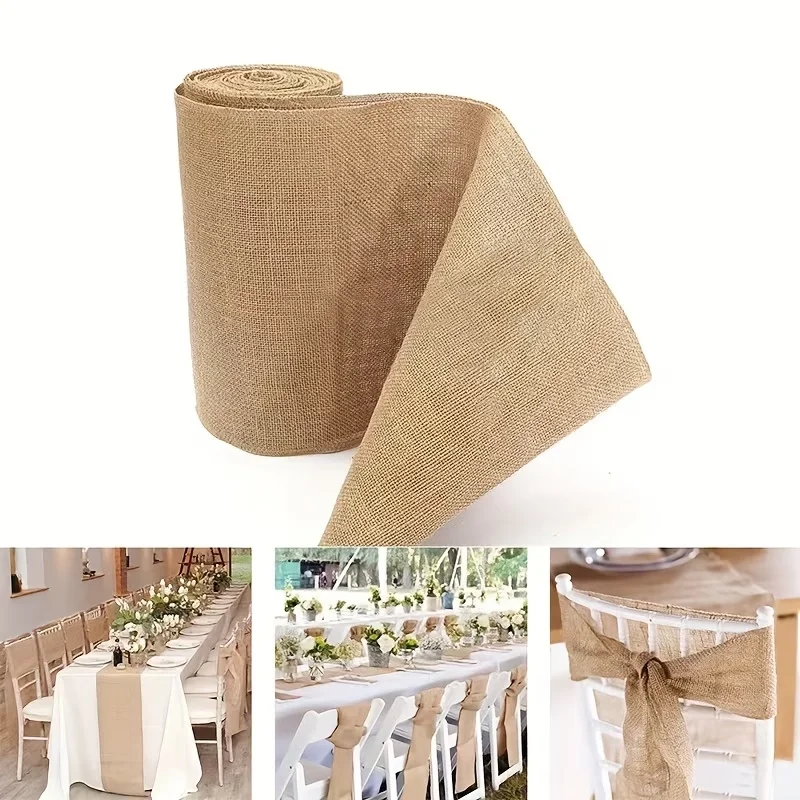 새로운 디자인 베이지색 삼베 롤 30cmx10m - D - Linen Table Runner 리뷰 및 가격