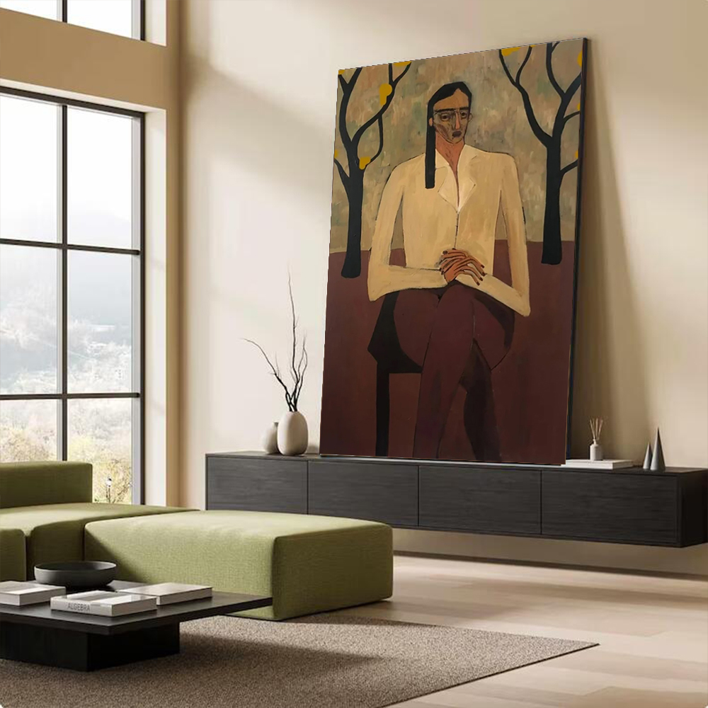 100% 수작업 추상 유화 캔버스 그림, 우아한 여성  - Home Decor Free Images 리뷰 및 가격