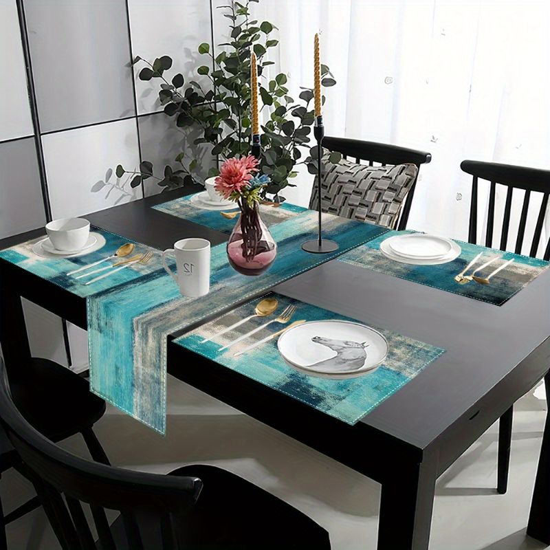 VIKAMA Morandi 추상 잉크 테이블 러너 플레 - Linen Table Runner 리뷰 및 가격