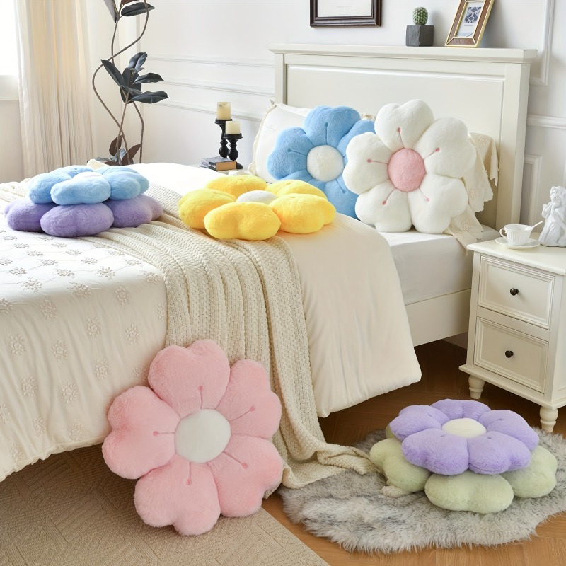 꽃 모양의 플러시 던지기 베개 - 편안하고 귀여운 매트 - Home Decor Aesthetic Pinterest 리뷰 및 가격