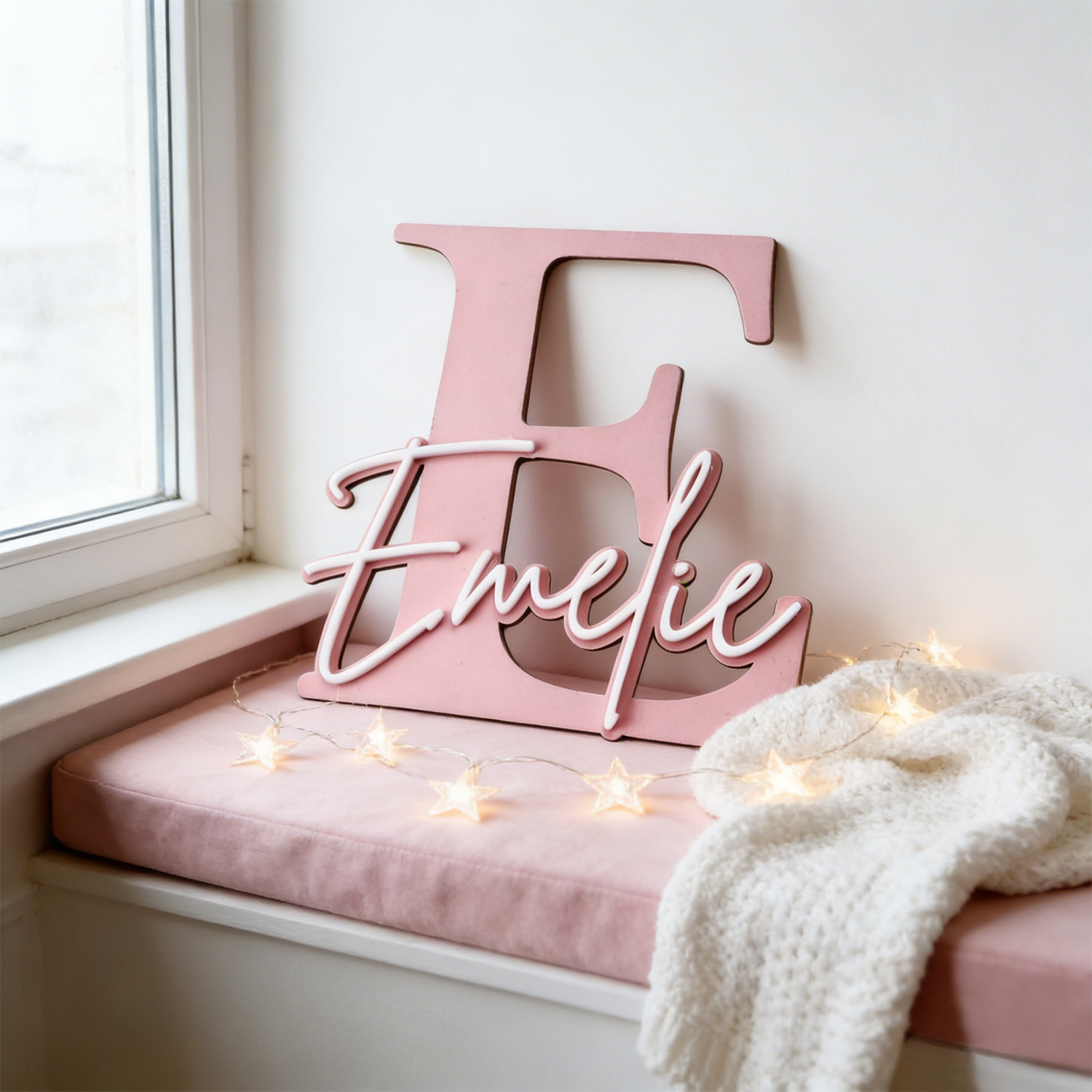 1pc 더블 레이어 나무 이름 장식 명판, 맞춤형 내용 - Home Decor Names 리뷰 및 가격