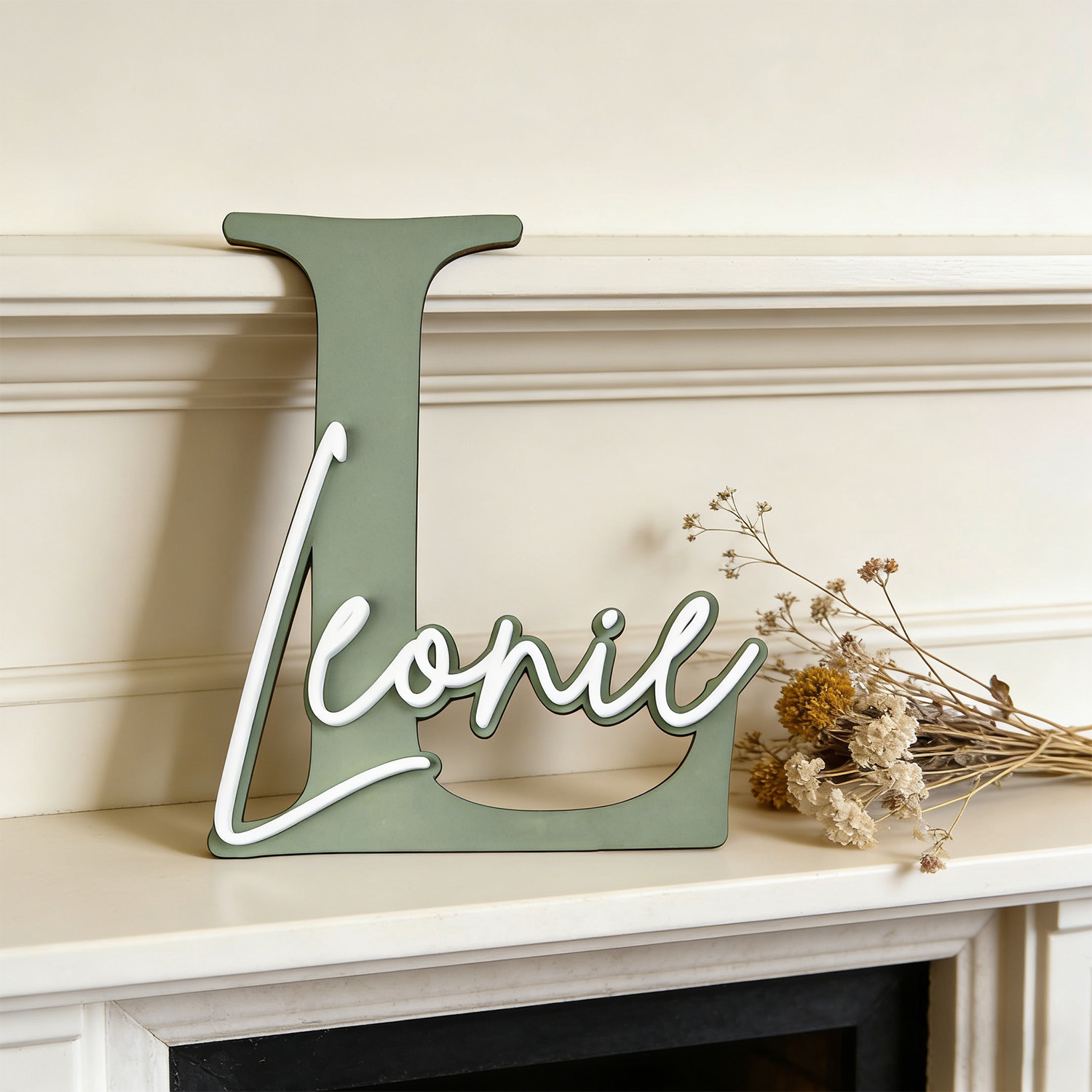 1pc 더블 레이어 나무 이름 장식 명판, 맞춤형 내용 - Home Decor Names 리뷰 및 가격