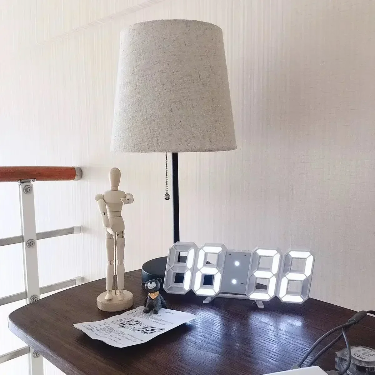 3D LED 디지털 시계 벽 장식, 야간 모드, 침실  - Home Decor Aesthetic Pinterest 리뷰 및 가격