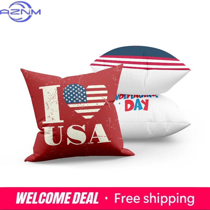 미국 독립기념일 시리즈 LOVE USA 프린트 스퀘어  - Home Decor Kuching 리뷰 및 가격