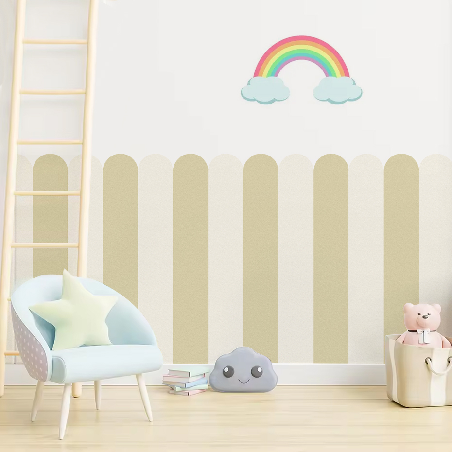 여러 가지 빛깔의 세로 줄무늬 아크 벽지 보육 어린이  - Flooring Home Decor 리뷰 및 가격
