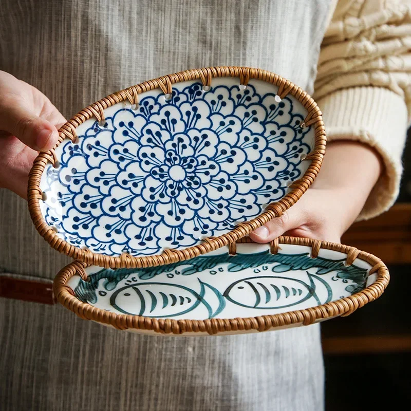 일본산 라탄 직조 세라믹 과일 트레이, 다용도 건과일  - Ceramic Trinket Dish 리뷰 및 가격