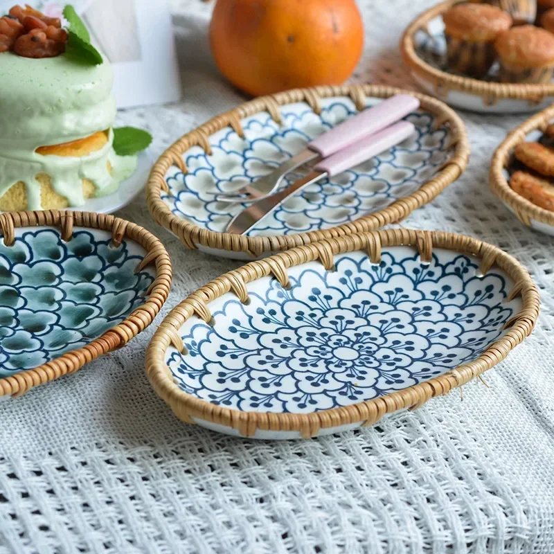 일본산 라탄 직조 세라믹 과일 트레이, 다용도 건과일  - Ceramic Trinket Dish 리뷰 및 가격