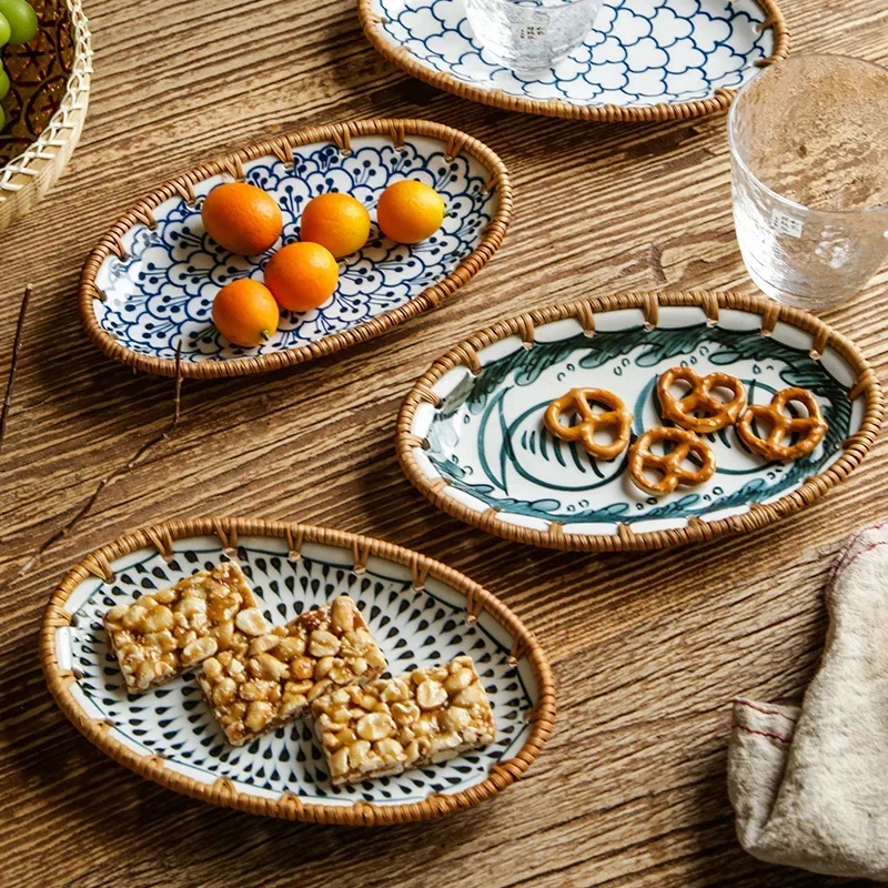 일본산 라탄 직조 세라믹 과일 트레이, 다용도 건과일  - Ceramic Trinket Dish 리뷰 및 가격
