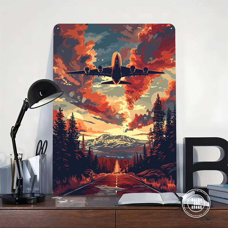 A380 비행기 스카이 벡터 아트 금속 포스터 맞춤형  - Home Decor Vector 리뷰 및 가격