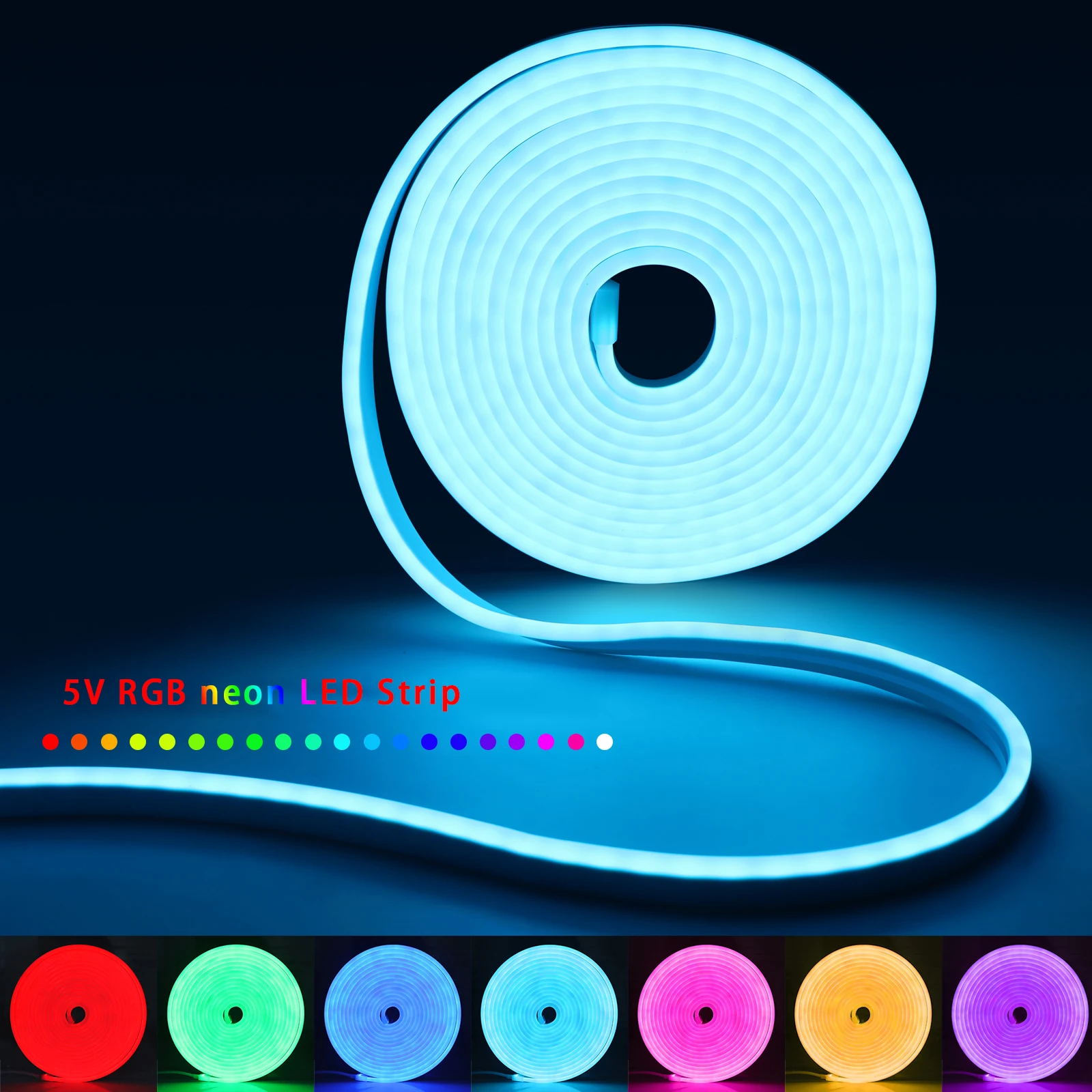 1-5m RGB LED 네온 스트립 라이트 5V USB - Home Decor Happy 리뷰 및 가격
