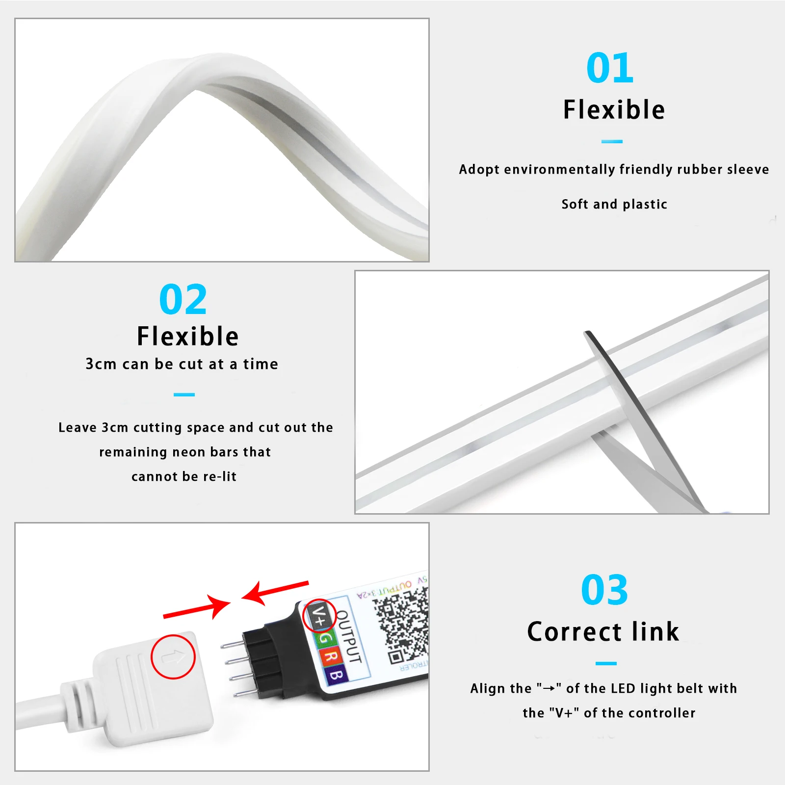 1-5m RGB LED 네온 스트립 라이트 5V USB - Home Decor Happy 리뷰 및 가격